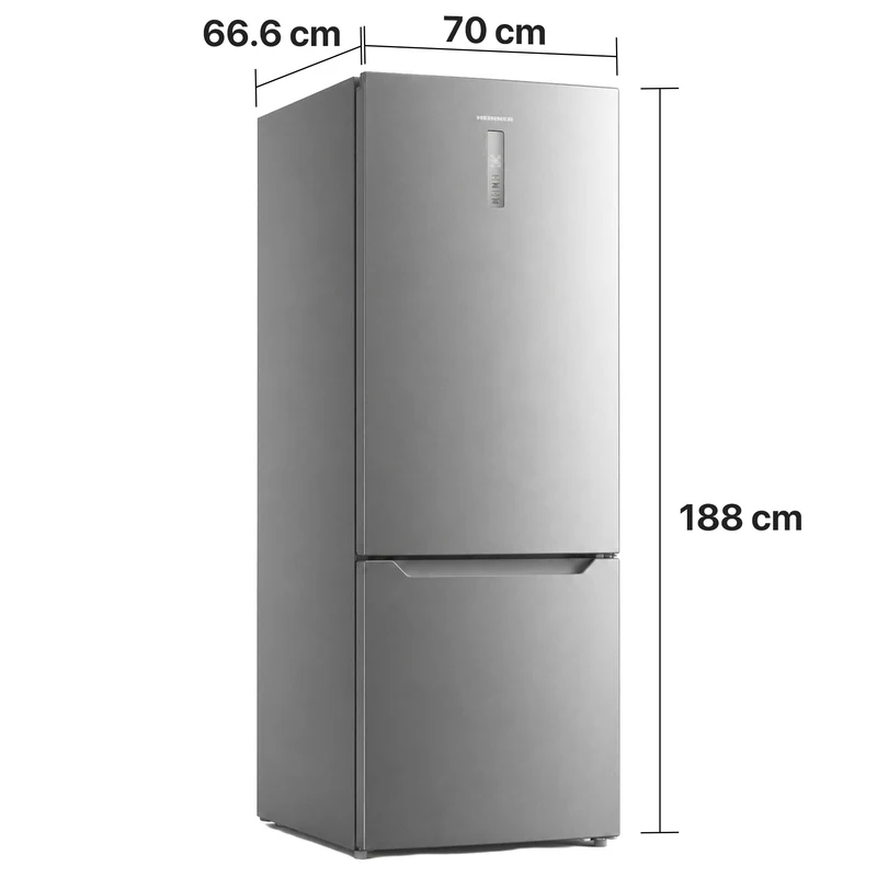 Heinner HCNF-M435INVXE koel-vriescombinatie – 435 liter – No Frost – inverter compressor – energielabel E