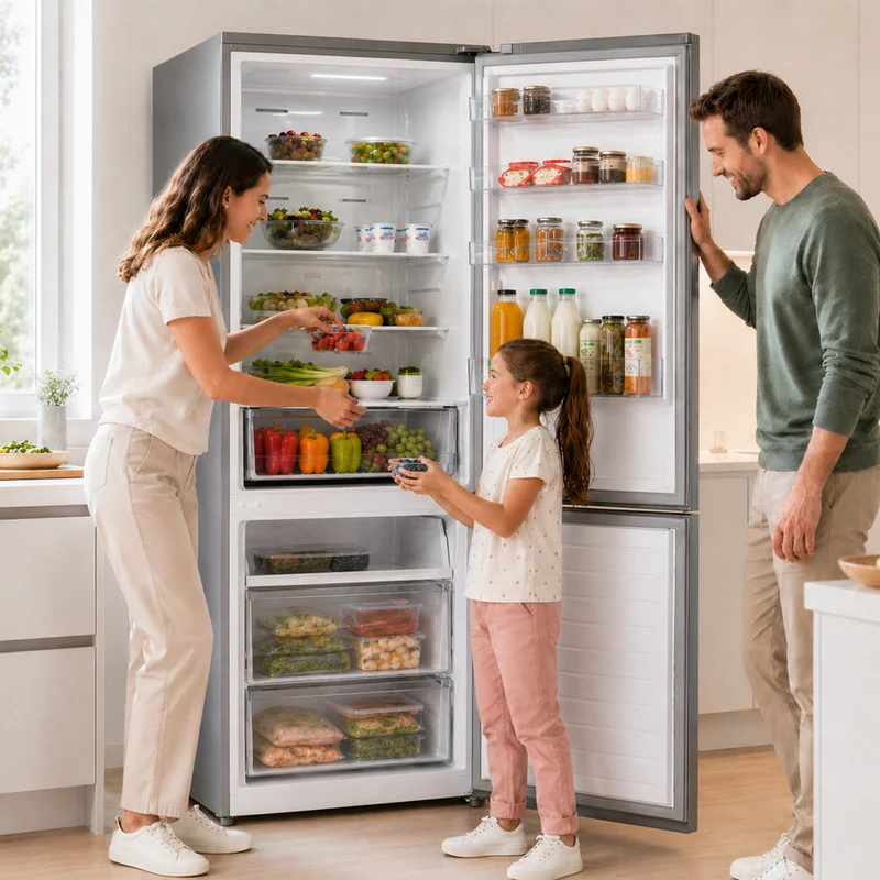 Heinner HCNF-M435INVXE koel-vriescombinatie – 435 liter – No Frost – inverter compressor – energielabel E