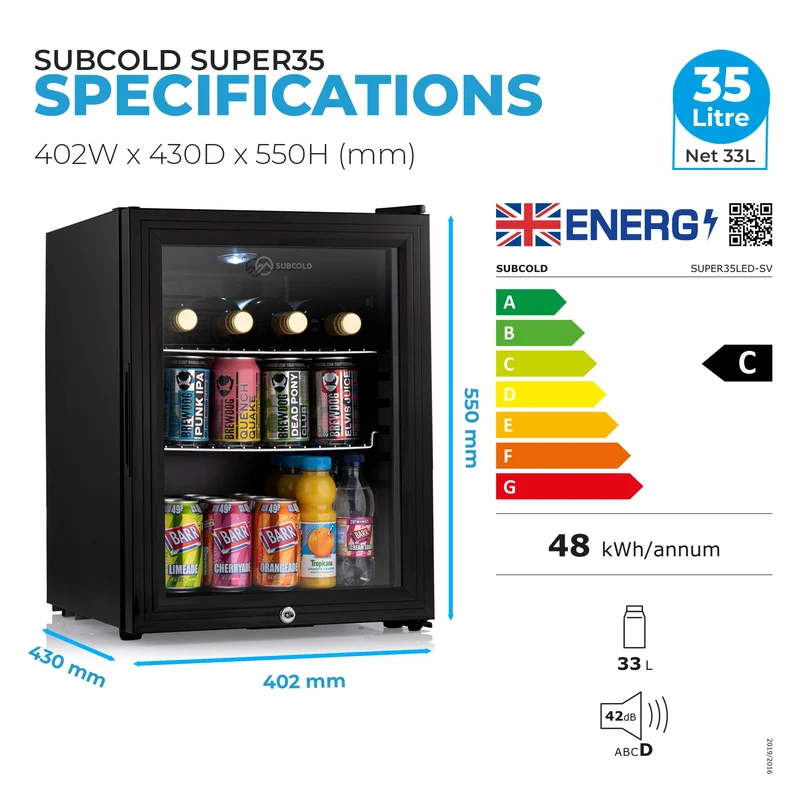 Subcold Super 35 LED Beer Fridge