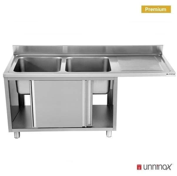 Spülbecken-Einheit 200x70xH85 2 Becken links