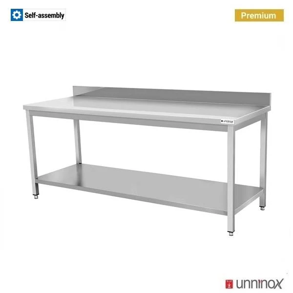 ARBEITSTISCH 700 + RÜCKWAND + UNTERGESTELL – 200x70xH85cm