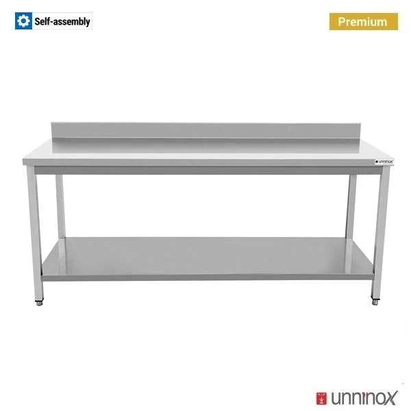 ARBEITSTISCH 700 + RÜCKWAND + UNTERGESTELL – 200x70xH85cm