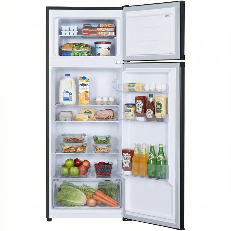 Heinner koel-vriescombinatie HF-H2206BKE – 206 liter – zwart – energielabel E