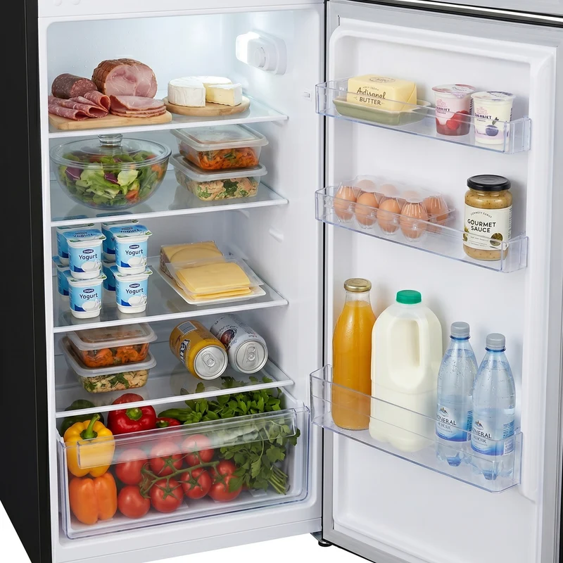 Heinner koel-vriescombinatie HF-H2206BKE – 206 liter – zwart – energielabel E