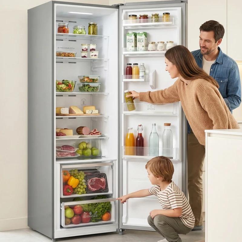 Heinner HF-M362NFXE kastmodel koelkast – 362 L – No Frost – energielabel E