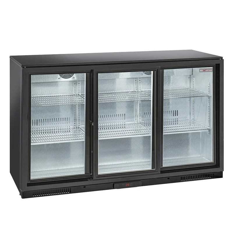 Barkühlschrank mit 3 Glas-Schiebetüren , 320 L , Umluftkühlung, WR-TAB3-S3