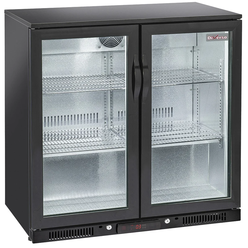 Barkühlschrank mit 2 Glastüren , 201 L, WR-TAB2-B2