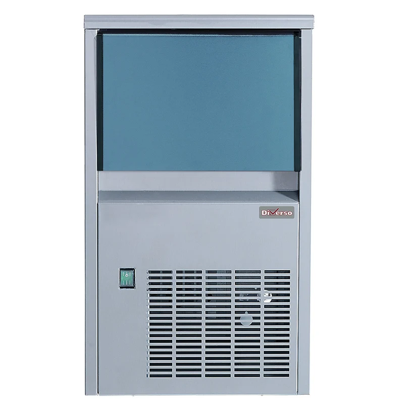 Gastro Eiswürfelmaschine für Volleiswürfel , 24 kg/24h , 6 kg Speicher, WR-SP24-A/R2X