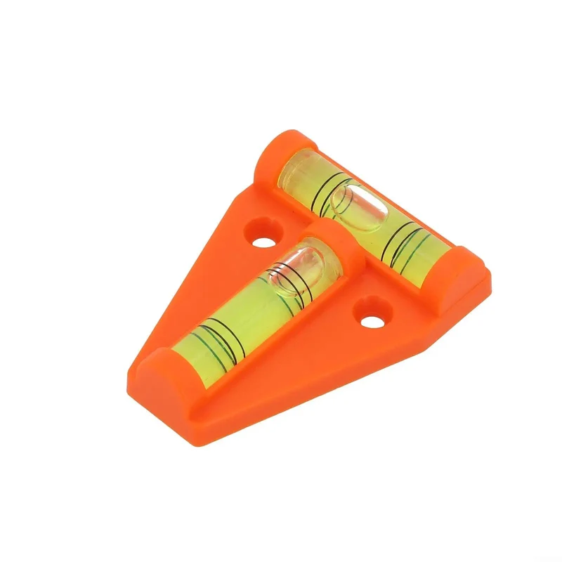 Badass Orange T-Shaped Two-Way Bubble Level For Camper And Motorhome Rig With Glowing Fluorescent Vial For Quick Level Checks And Wall Mount Install Perfect For Overland Adventures And Van Life