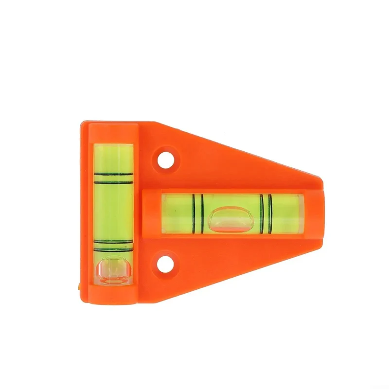 Badass Orange T-Shaped Two-Way Bubble Level For Camper And Motorhome Rig With Glowing Fluorescent Vial For Quick Level Checks And Wall Mount Install Perfect For Overland Adventures And Van Life