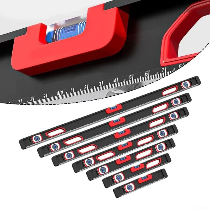 Heavy Duty Aluminum Alloy Level With Exposed Beefy Magnets For Dead Solid Grip On Any Iron Surface Sharp Precision Markings And Slim Portable Profile Engineered To Crush Every Tradesman Or Weekend Hack