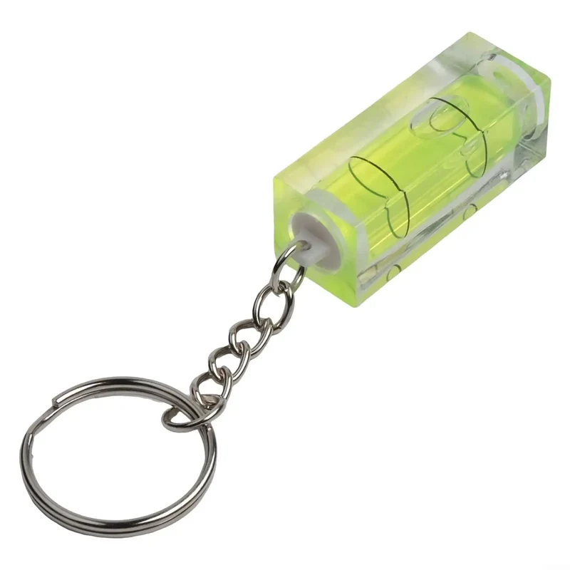 Slick 10 Pack Mini Spirit Levels and Acrylic Glass Precision Squares Built For Keychain Clip With Straight Up Accuracy For Home Builds and Trade Tool Gear Or Snappy Layout Checks Anywhere