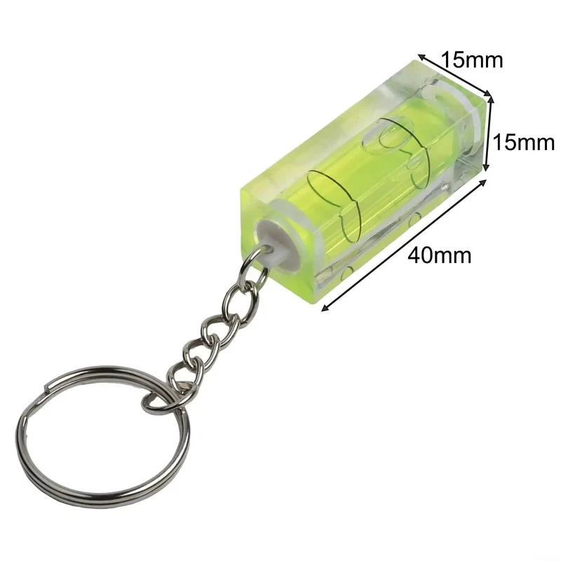 Slick 10 Pack Mini Spirit Levels and Acrylic Glass Precision Squares Built For Keychain Clip With Straight Up Accuracy For Home Builds and Trade Tool Gear Or Snappy Layout Checks Anywhere