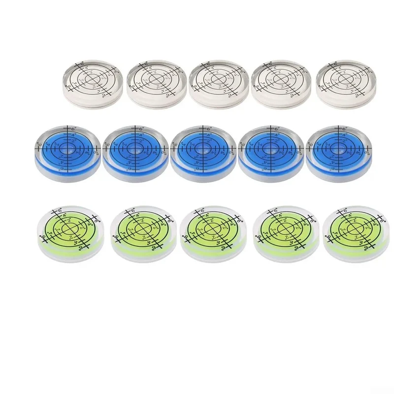 15 Pack 32Mm Round Acrylic Bubble Levels Delivering Straight Up Precision With Smooth Spirit Gauge Inserts Built Tough For Day To Day Measurements And Quick Job Site Fixes