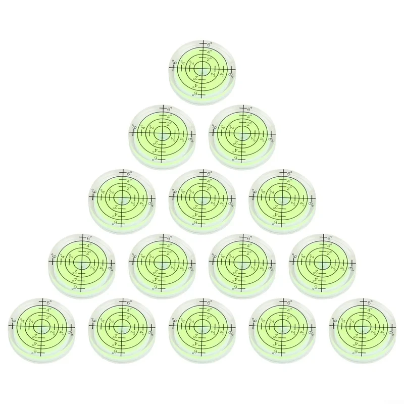 15 Pack 32Mm Round Acrylic Bubble Levels Delivering Straight Up Precision With Smooth Spirit Gauge Inserts Built Tough For Day To Day Measurements And Quick Job Site Fixes