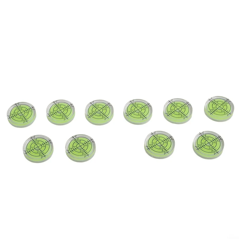 Dead On Round Bubble Level Vials 32X7Mm Precision Optical Acrylic Spirit Gauge 10 Piece Bundle Built Different Pro DIY Workshop Essential Accurate Calibration Tool Set