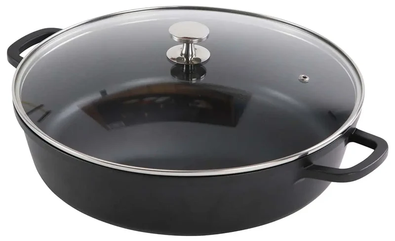 AluChef® Aluminium Bräter rund 32 cm schwarz