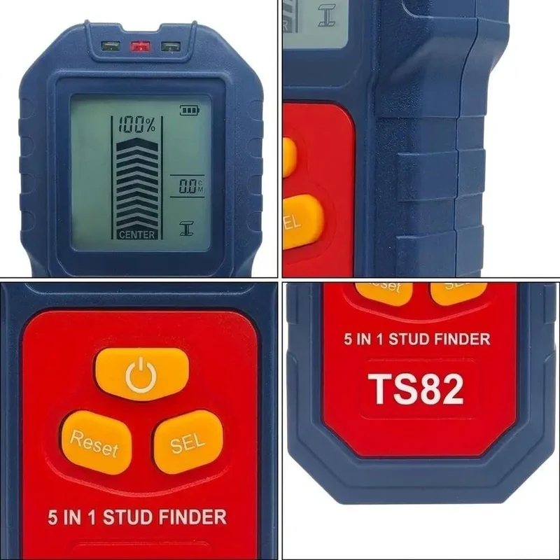 Heavy Duty Five In One Wall Scanner And Stud Finder With AC Wire And Metal Pin Detector Adjustable Sensitivity Lcd Screen Rock Solid For House Remodeling And Diy Jobs Built Like A Tank Works Like A Charm