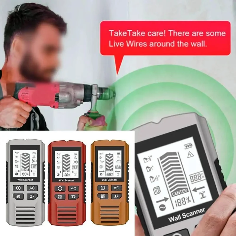 Sweet Tool 7-In-1 Digital Stud Finder Wall Scanner Features Bright LCD Screen Deep Scan Capability Locating Wood Studs Metal Pipes And Live Ac Wiring Up To One Point Five Inches For Zero Hassle Diy Home Projects
