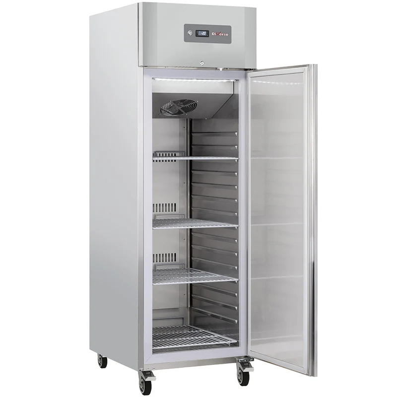 Umluft-Kühlschrank 600L , GN 2/1 , Edelstahl , fahrbar, WR-GN06-1N