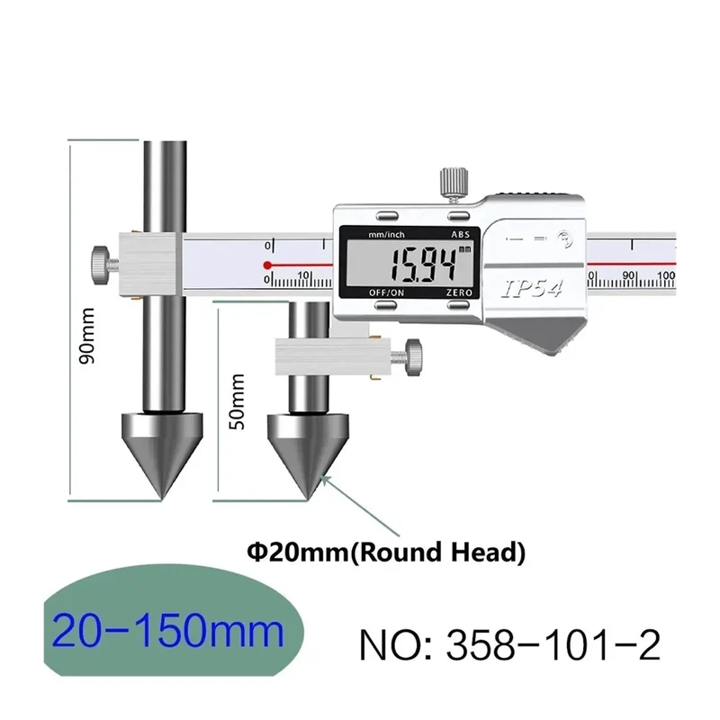 Hella Accurate Digital Round Hole Center Distance Caliper For Cone Measurement 20 To 150mm Range Killing It In Industrial And Residential Jobs With Clear Readings And Tight Fit Compact Build Ensures Easy Install And Badass Performance