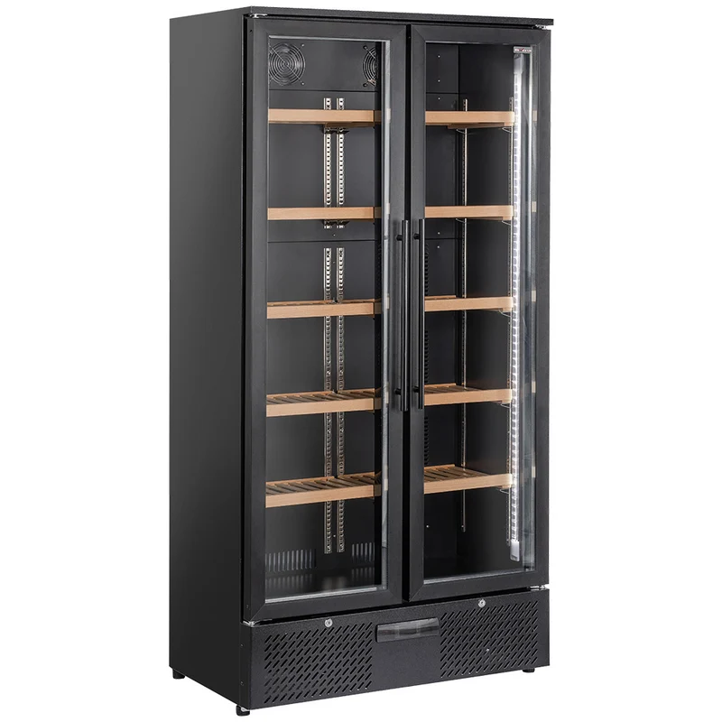 Weinkühlschrank 2-türig , für 90 Flaschen , 460 L , Schwarz, WR-CWP2-75