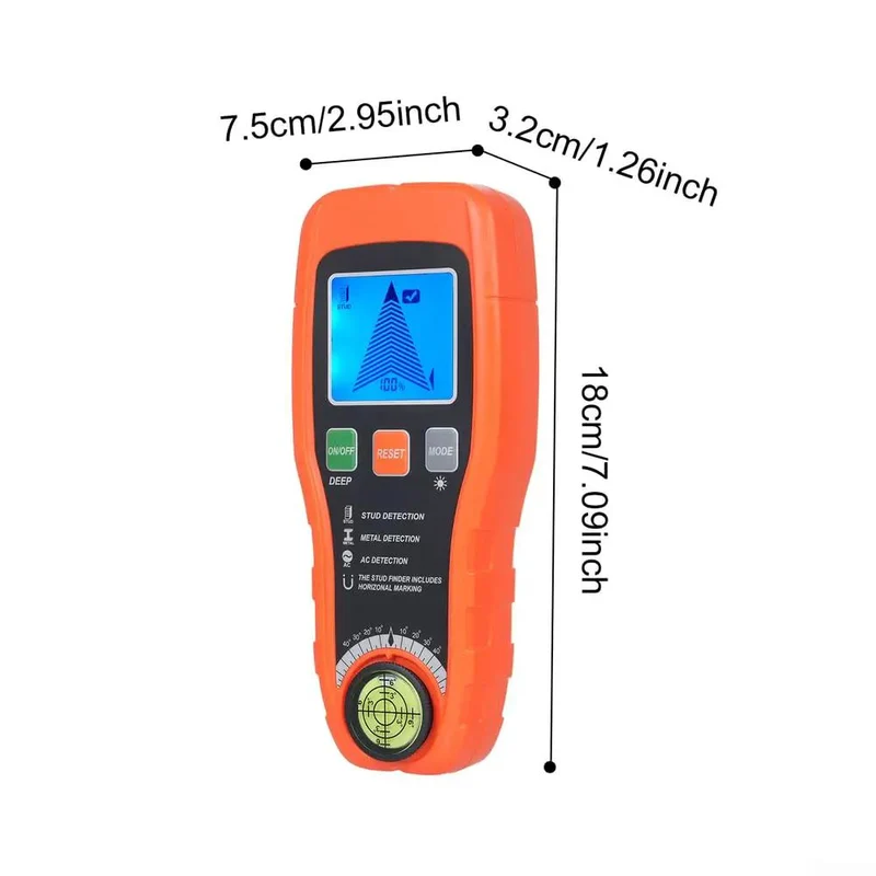 Seven In One Wall Detector With Smart Sensor Handheld Stud Finder For Live AC Wires Wood Studs And Pipes Backlit LCD Screen Audio Alert Built In Level Slick Pro Gear That Is Absolute Clutch For Any Repair Work