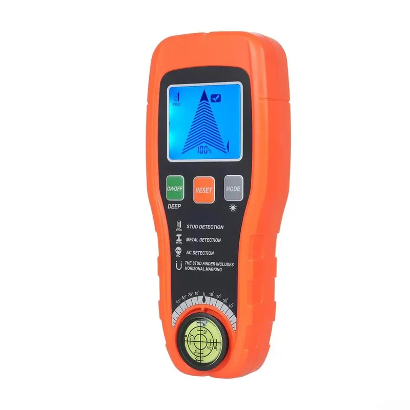 Seven In One Wall Detector With Smart Sensor Handheld Stud Finder For Live AC Wires Wood Studs And Pipes Backlit LCD Screen Audio Alert Built In Level Slick Pro Gear That Is Absolute Clutch For Any Repair Work