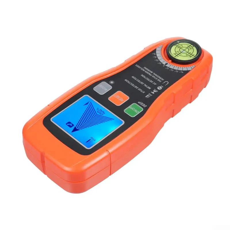 Seven In One Wall Detector With Smart Sensor Handheld Stud Finder For Live AC Wires Wood Studs And Pipes Backlit LCD Screen Audio Alert Built In Level Slick Pro Gear That Is Absolute Clutch For Any Repair Work