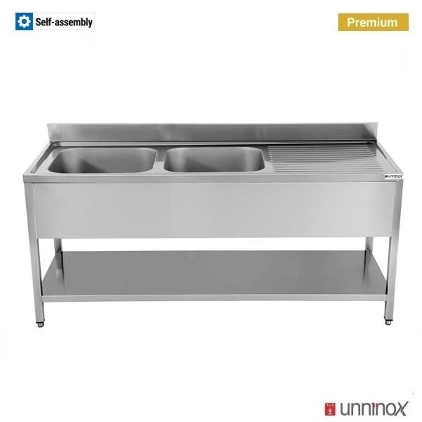 160x70xH85cm – 2 Spülen links