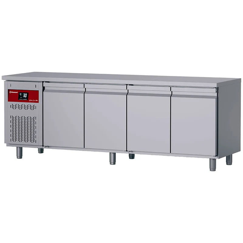 Umluft- Kühltisch, 4 Türen GN 1/1, 550 Lit. Gruppe links - DT224/P9H-G