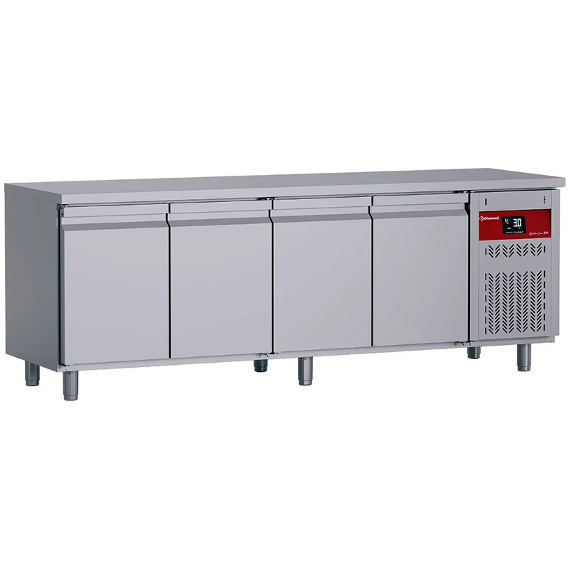 Umluft- Kühltisch, 4 Türen GN 1/1, 550 Lit. - DT224/P9H