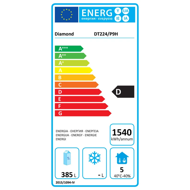 Umluft- Kühltisch, 4 Türen GN 1/1, 550 Lit. - DT224/P9H