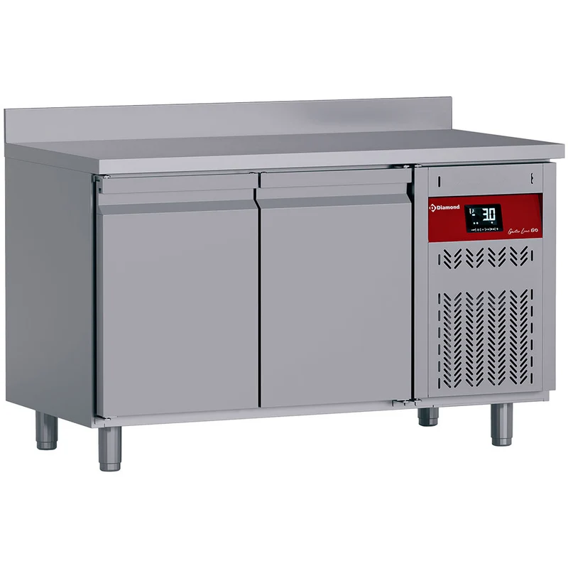 Umluft- Kühltisch "für die Wand", 2 Türen GN 1/1, 260 Liter - DT131/P9H-D