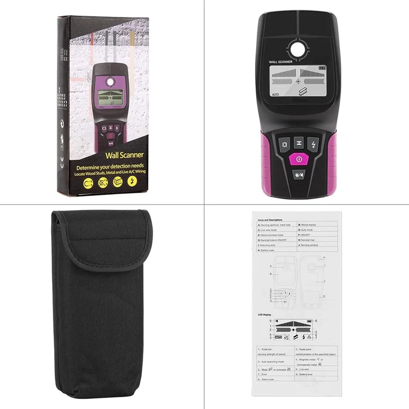 Electronic Stud Finder Wall Scanner With Bright Lcd Screen Pinpoints Wood Metal And Live Ac Cable Behind Drywall Accurate Center Edge Location Tool For Busy Handymen And Weekend Warriors Simply No Sweat