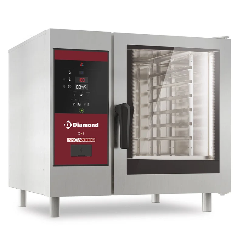 Gasofen mit direkter Dampfzufuhr und Konfektion 6x GN 1/1+ Reinigung - SDG/06S