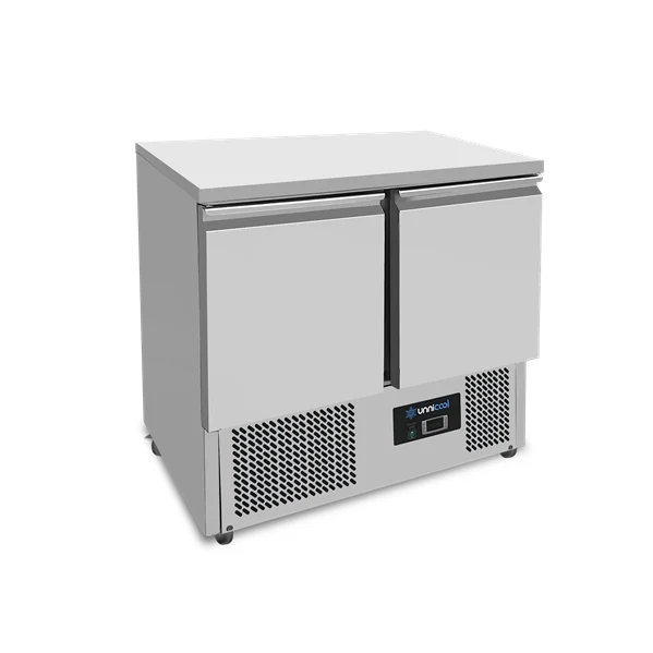 Gekühlte Arbeitsplatte 2 Türen (1/1 GN) +2°C / +8°C 90x70x85(h) cm