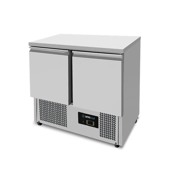 Gekühlte Arbeitsplatte 2 Türen (1/1 GN) +2°C / +8°C 90x70x85(h) cm