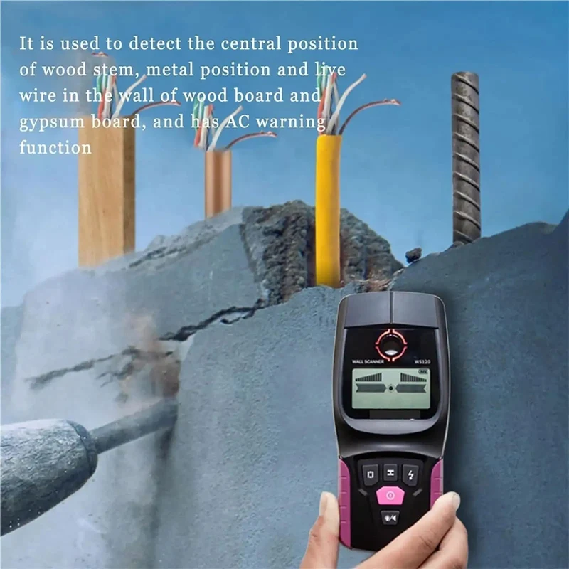 Game Changing Handheld Wall Scanner With Heavy Duty Stud Finder Tech For Snagging Live Wires Metal Conduits And Hidden Wood Framing Dead On Precision Clean Layout Reliable Action For Contractors And Weekend Warriors Handling Tough Home Repair Jobs Daily