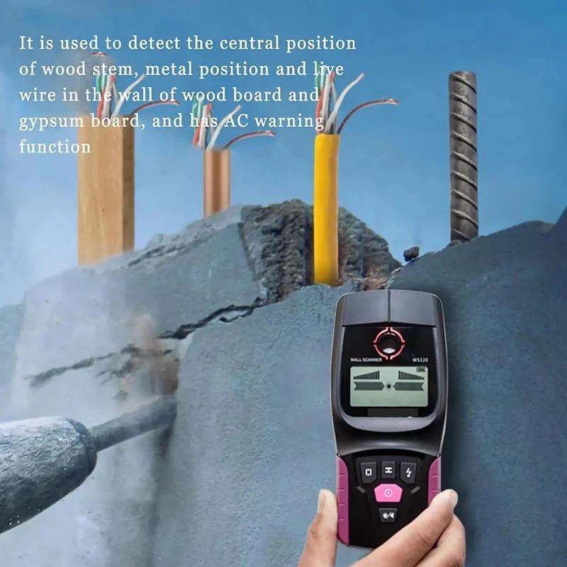 Heavy Duty Digital Stud Finder And Wall Scanner With Sharp LCD Screen For Nailing Wood Stud Locations Live AC Hot Wire Alert And Precise Steel Fastener Detection No Sweat Drywall Mapping For Contractors And DIY Kings