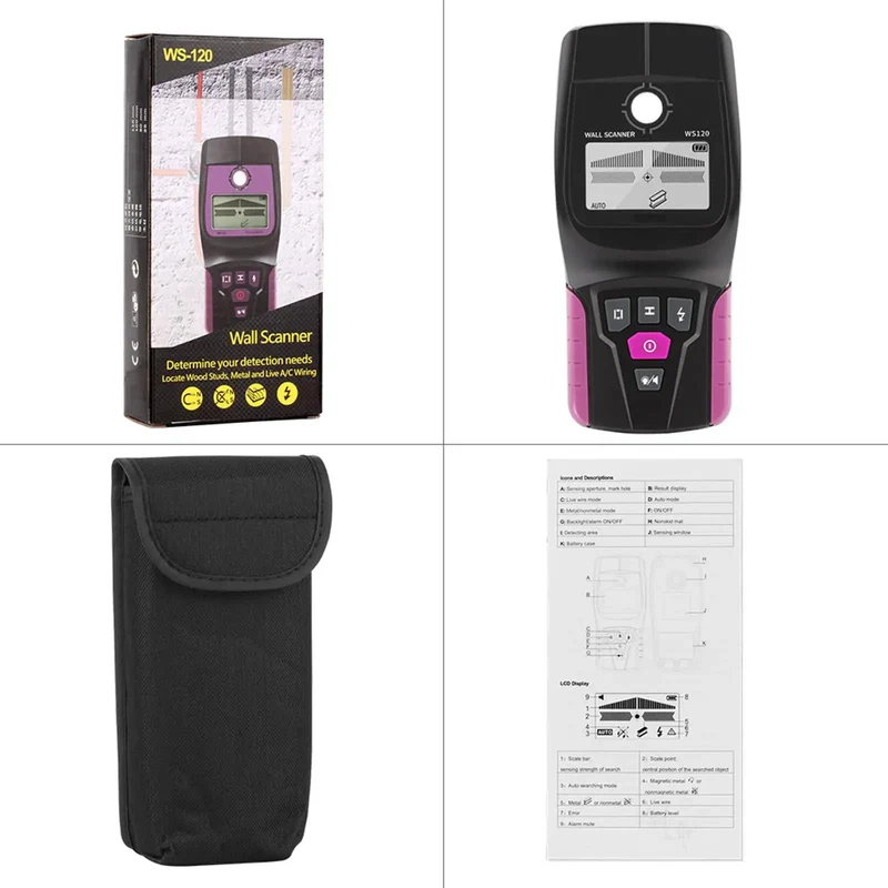 Heavy Duty Digital Stud Finder And Wall Scanner With Sharp LCD Screen For Nailing Wood Stud Locations Live AC Hot Wire Alert And Precise Steel Fastener Detection No Sweat Drywall Mapping For Contractors And DIY Kings