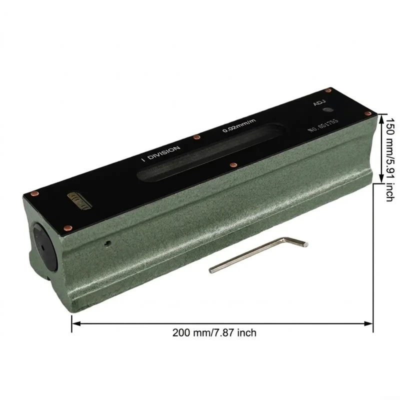 Shop Grade Precision Spirit Level Machinist Tool 0.02mm Accuracy Rock Solid Steel Vial Dead Nuts Alignment For Machine Bed Setup And Heavy Duty Fixtures