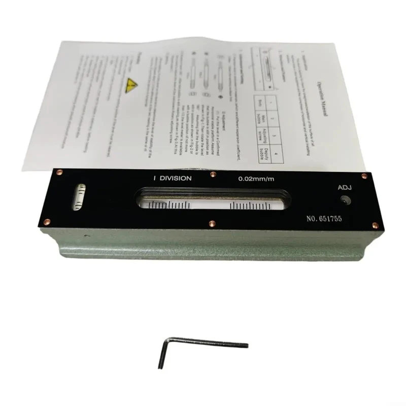 Shop Grade Precision Spirit Level Machinist Tool 0.02mm Accuracy Rock Solid Steel Vial Dead Nuts Alignment For Machine Bed Setup And Heavy Duty Fixtures