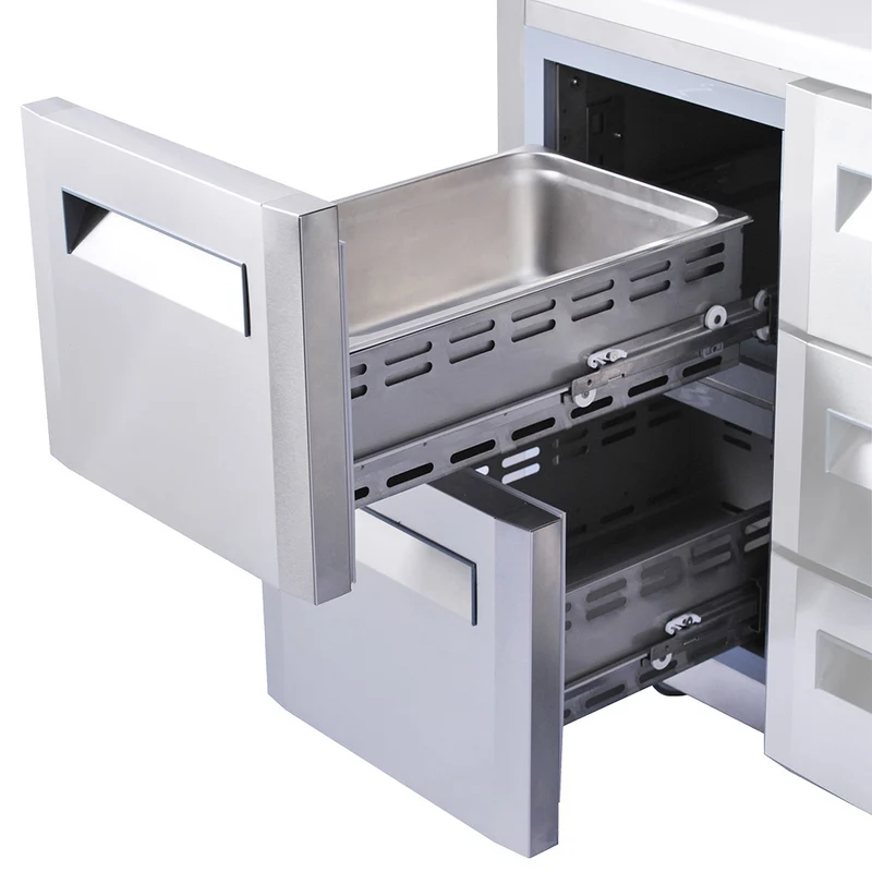 Gastro Schubladenblock mit 2 Auszügen, 430 mm, WR-GTKC-C2