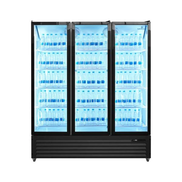 3-Door Glass Display Refrigerator 1160L – Professional Display Fridge