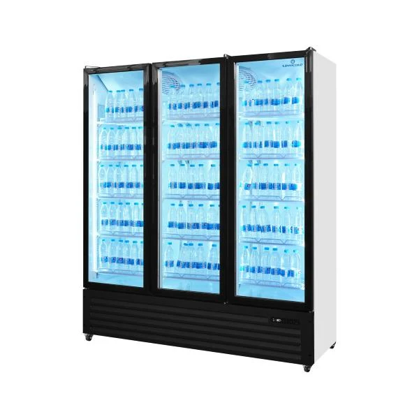 3-Door Glass Display Refrigerator 1160L – Professional Display Fridge