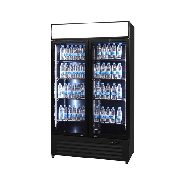2-Door Glass Display Refrigerator 900L – Professional Display Fridge