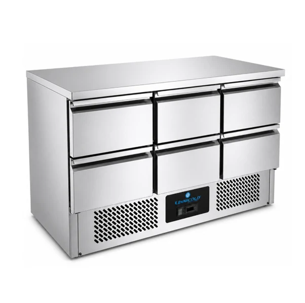 Refrigerated Counter 1365x700xH850mm - With 6 drawers