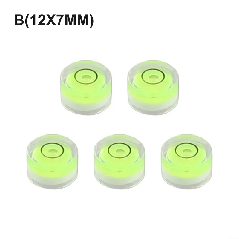 Round Bubble Level 5 Pack High Accuracy Acrylic Spirit Tool For Precise Home Diy Leveling Construction And Wall Mounting Projects Rock Solid Accuracy For Dead Straight Results Smooth Sailing On Every Build And Install Job
