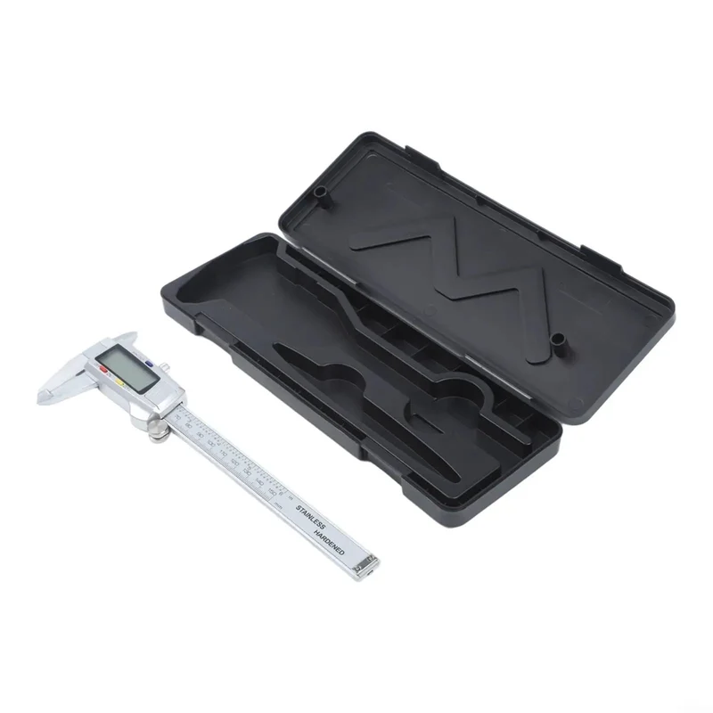 Hardened Stainless Steel Digital Caliper 0-150mm With Extra Large LCD Display And Killer Accuracy At 0.01mm Resolution Perfectly Suited For Serious Machinists Engineers And Detailed Fabrication Jobs
